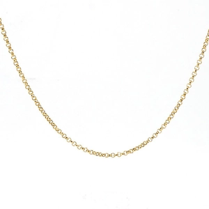 Classic 18K gold plated stainless steel rolo chain necklace for men and women