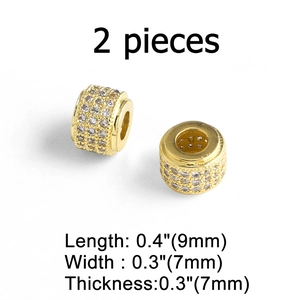 Set di due ciondoli a cuore tennis placcati in oro 18k con zirconi per bracciali DIY