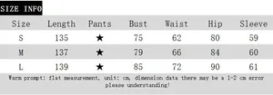 Size information chart for the off-shoulder lace maxi dress with split and pleat details