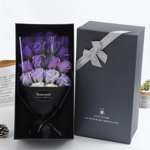 Soap Rose Bouquet Fragrant Artificial Flower Gift Box Romantic Home Decor Mother Valentine Birthday Gift