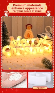 Detail of high-quality plastic resin and thickened frame for Merry Christmas LED sign