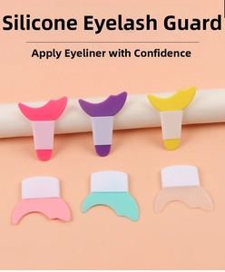 Silicone mascara shield tools in multiple colors for clean eyeshadow and eyeliner makeup