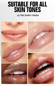 Brillant à lèvres pailleté rouge à lèvres liquide, fini ultra brillant, hydratation longue tenue.