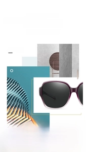 Detail view of purple butterfly frame fit-over sunglasses with gold metal hinges