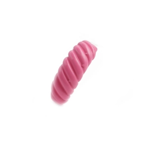 Detail of pink spiral texture on hip-hop style adjustable open ring for women