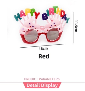 Pink cupcake birthday party glasses featuring dimensions 18cm width and 11.5cm height