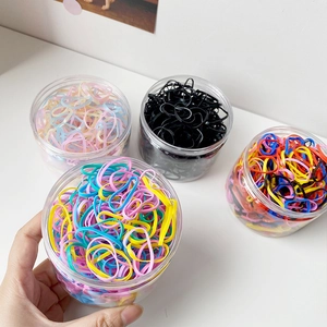 Elastici Per Capelli In Gomma Monouso Ad Alta Elasticità Fasce Per Capelli Durevoli In Barattolo Per Donne Ragazze Bambini Copricapo