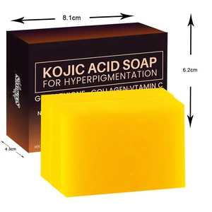 Detailed dimensions of Kojic Acid Soap with glutathione, collagen and Vitamin C