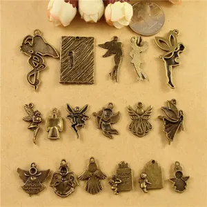 Antique bronze angel and cupid charms set for DIY jewelry necklaces and bracelets