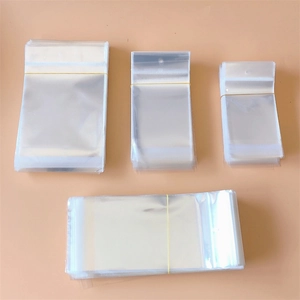 Transparent OPP jewelry bags with hanging holes in multiple sizes for retail packaging