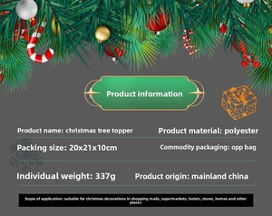Detailed dimensions and weight specifications for the gold gnome Christmas tree topper