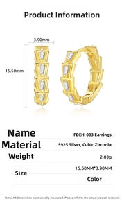 Macro detail of S925 silver scale earrings with 18K gold and rectangular CZ stones