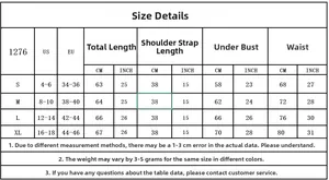 Detailed size chart for lace nightgown showing measurements in CM and INCH for S-XL