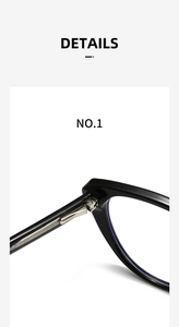 Macro detail of the durable metal hinge and sleek black frame of retro glasses
