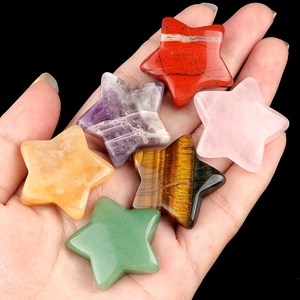 Star Shaped Natural Crystal Gemstone Polished Healing Stone For DIY Jewelry Making Crafts Home Decor Novelty