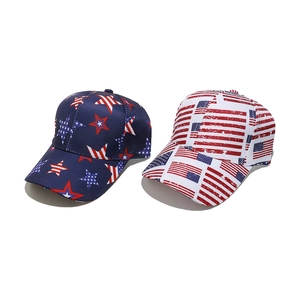 Cappellini da baseball bandiera USA con motivi a stelle e strisce rosse bianche e blu