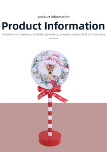 Close-up of LED Christmas STOP sign lamp featuring deer illustration and festive bow