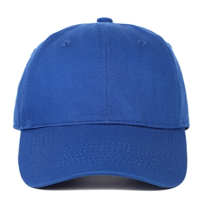 Berretto da baseball classico blu scuro in cotone a sei pannelli con visiera curva