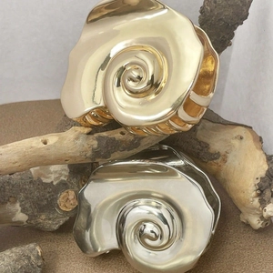 Conch Hair Claw Clip Alloy Metal Seashell Spiral Design Retro Bohemian Beach Holiday Vacation Accessory For Women