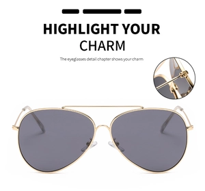 Detail of the high-quality metal hinge structure on these classic aviator sunglasses