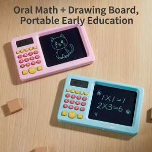 Children's math learning tablet and LCD drawing board for early educational training