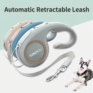 Automatic Retractable Dog Leash ABS Nylon Tape One-Click Locking Ergonomic Handle For Walking Dogs Outdoor