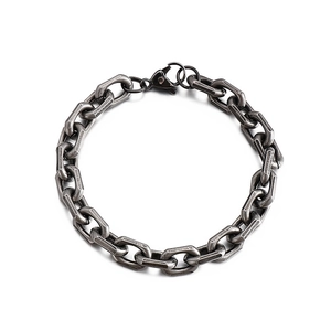 316L Stainless Steel Chain Necklace Bracelet Punk Rock Heavy Metal Jewelry Geometric O-Link For Men Boys