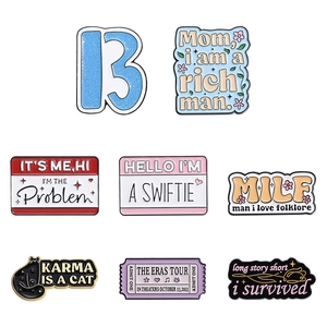 Taylor Swift Eras Tour enamel pin set featuring eight colorful creative metal brooches
