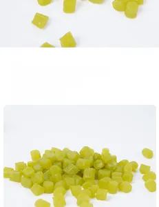 Macro detail of miniature resin pickled beans for DIY dollhouse and food scene crafts