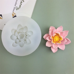 3D Lotus Flower Silicone Mold Cake Decorating Chocolate Mousse Soap Candle Resin Plaster Crafting Tool