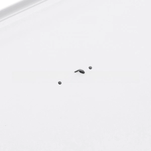 Close-up detail of Micro-USB charging port on the white LED travel makeup mirror