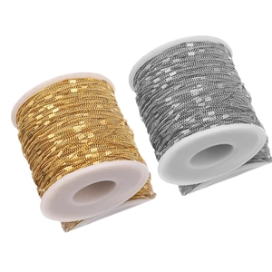 Bulk spools of stainless steel curb chain in gold and silver finish for DIY jewelry making