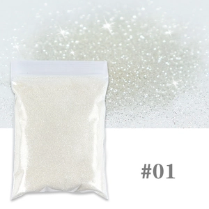 Champagne gold nail glitter powder in a clear bag for professional Japanese nail art