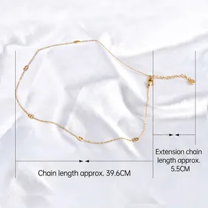 Elegant gold pig nose pendant necklace with 39.6cm chain and 5.5cm extension link