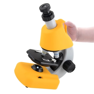 Portable handheld biological science microscope toy for children with LED light