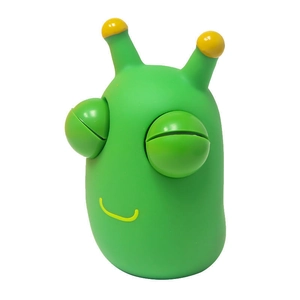 Funny green bug squeeze toy with big popping eyes for stress relief and sensory play