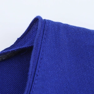 Elegant blue linen-style sleeveless long dress featuring detailed neck stitching and texture