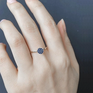Birthstone Stainless Steel Ring Round Pave Zirconia Finger Ring Luxury Elegant Jewelry For Women Daily Commute Accessories
