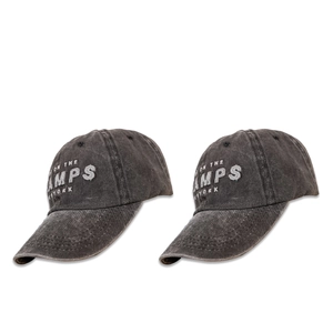 Berretto da baseball vintage grigio scuro con ricamo 3D New York e tesa larga