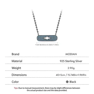S925 sterling silver starburst turquoise necklace with black plated chain for women