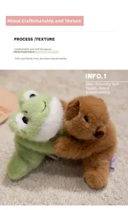 Detail of soft plush animal magnets showing breathable texture and skin-friendly fabric