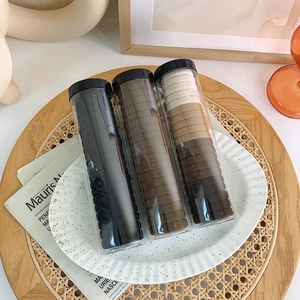 Seamless high elasticity hair ties set in clear jars for women's hair styling