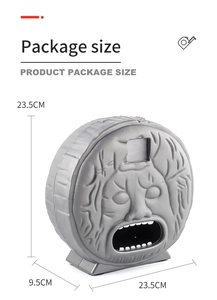 Detailed view of the polygraph toy dimensions measuring 23.5cm by 23.5cm by 9.5cm