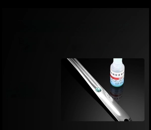 Testing kit for 304 stainless steel showing liquid reagent and color chart detail
