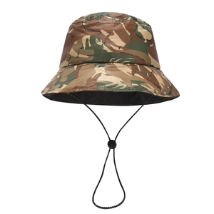 Retro camouflage dons vissershoed met verstelbaar windtouw voor warmte in de winter