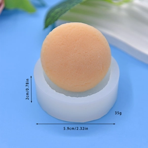 Round silicone biscuit mold for cake and chocolate DIY with dimensions 5.9cm x 2cm