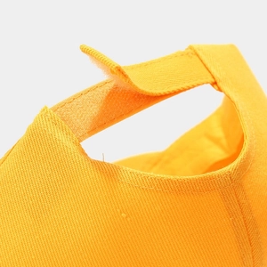 Casquette de baseball jaune avec sangle Velcro ajustable en sergé de coton épais