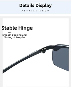 Detailed macro view of the stable hinge mechanism on these polarized sunglasses