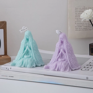 Praying Goddess Scented Candle Feather Texture Figure Aromatherapy Candle For Home Decor Artistic Ornament