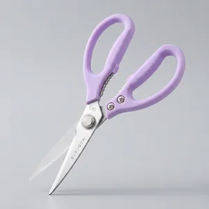 Purple nitrile gloves with high elasticity showing strong puncture and tear resistance